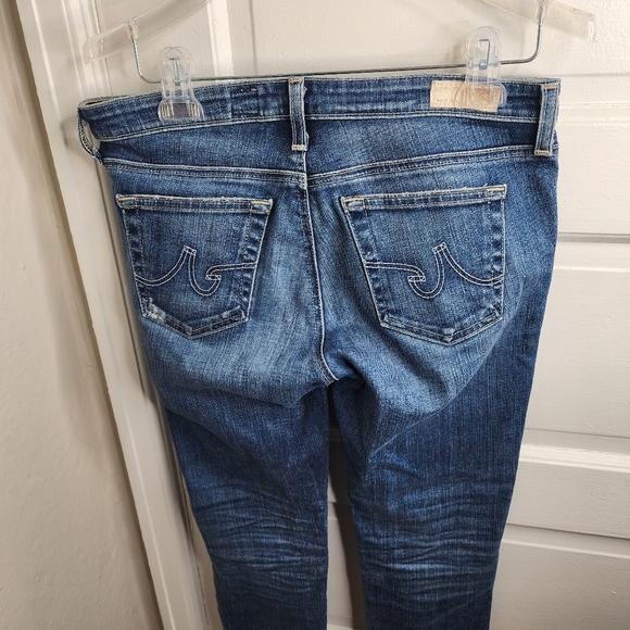 AG Adriano Goldschmied Stevie Ankle Slim Straight Jeans Distressed 29R - Picture 4 of 11